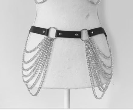 Bra chain harness and belt