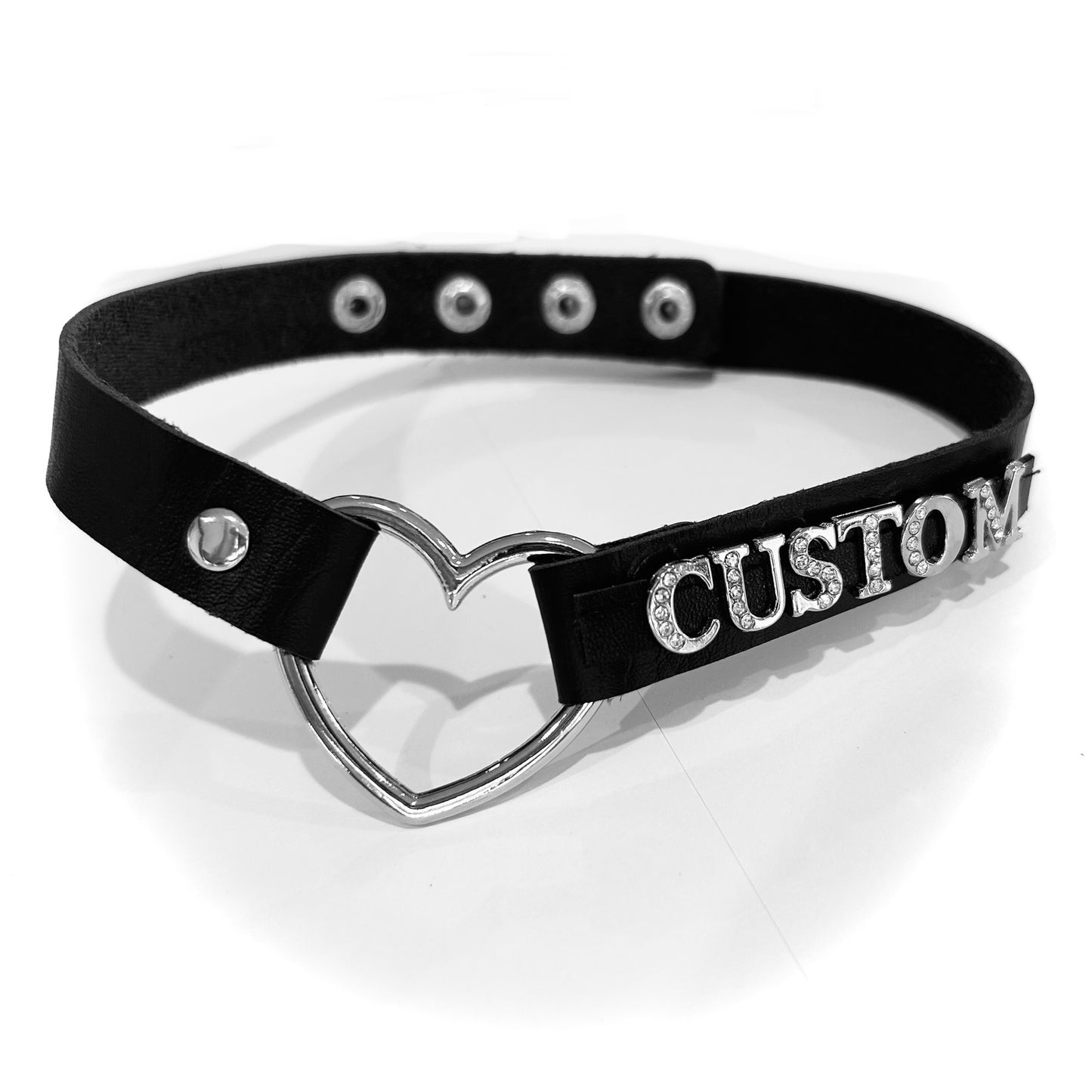 Custom heart choker collar