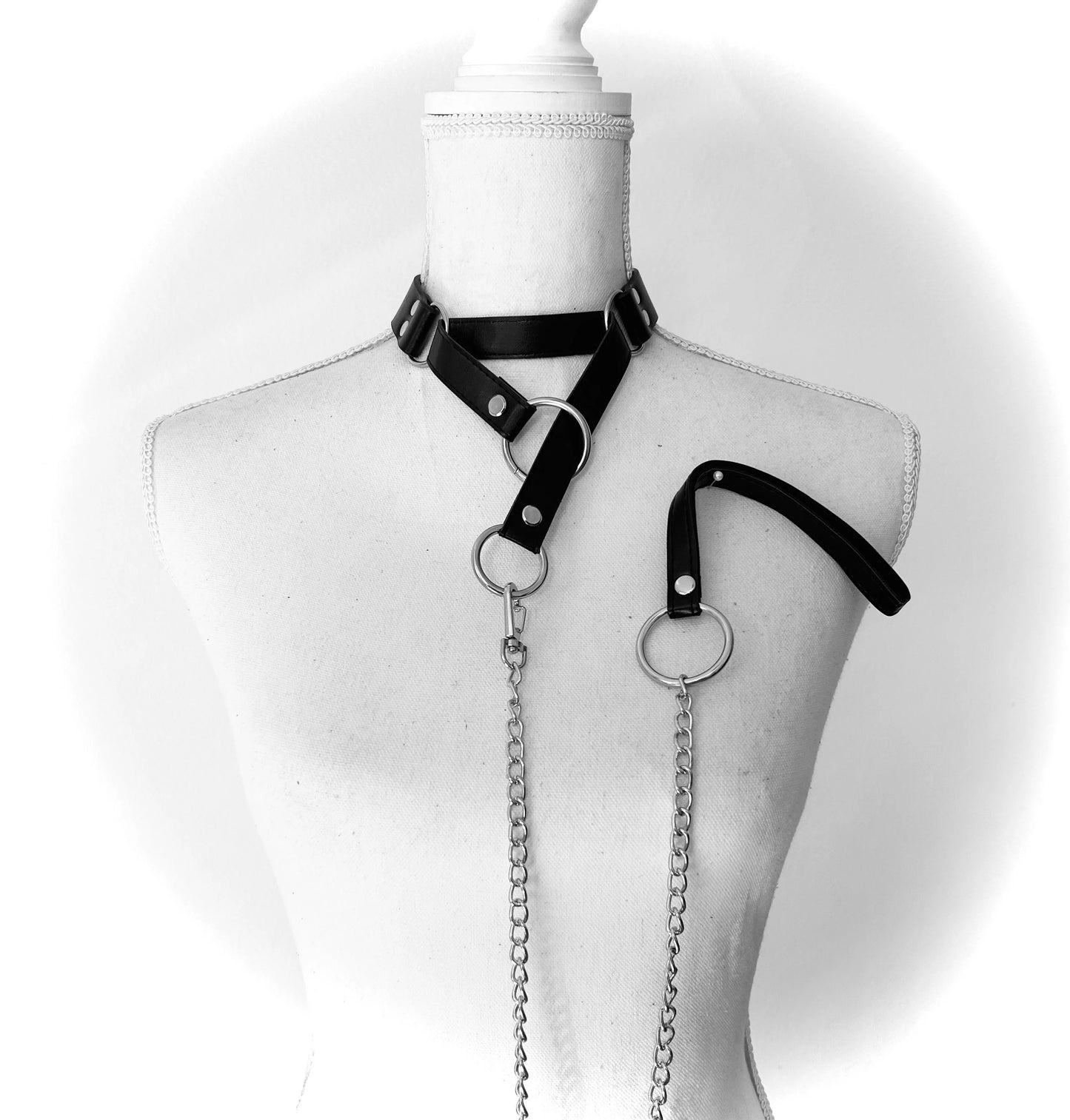 Martingale choker collar with leash