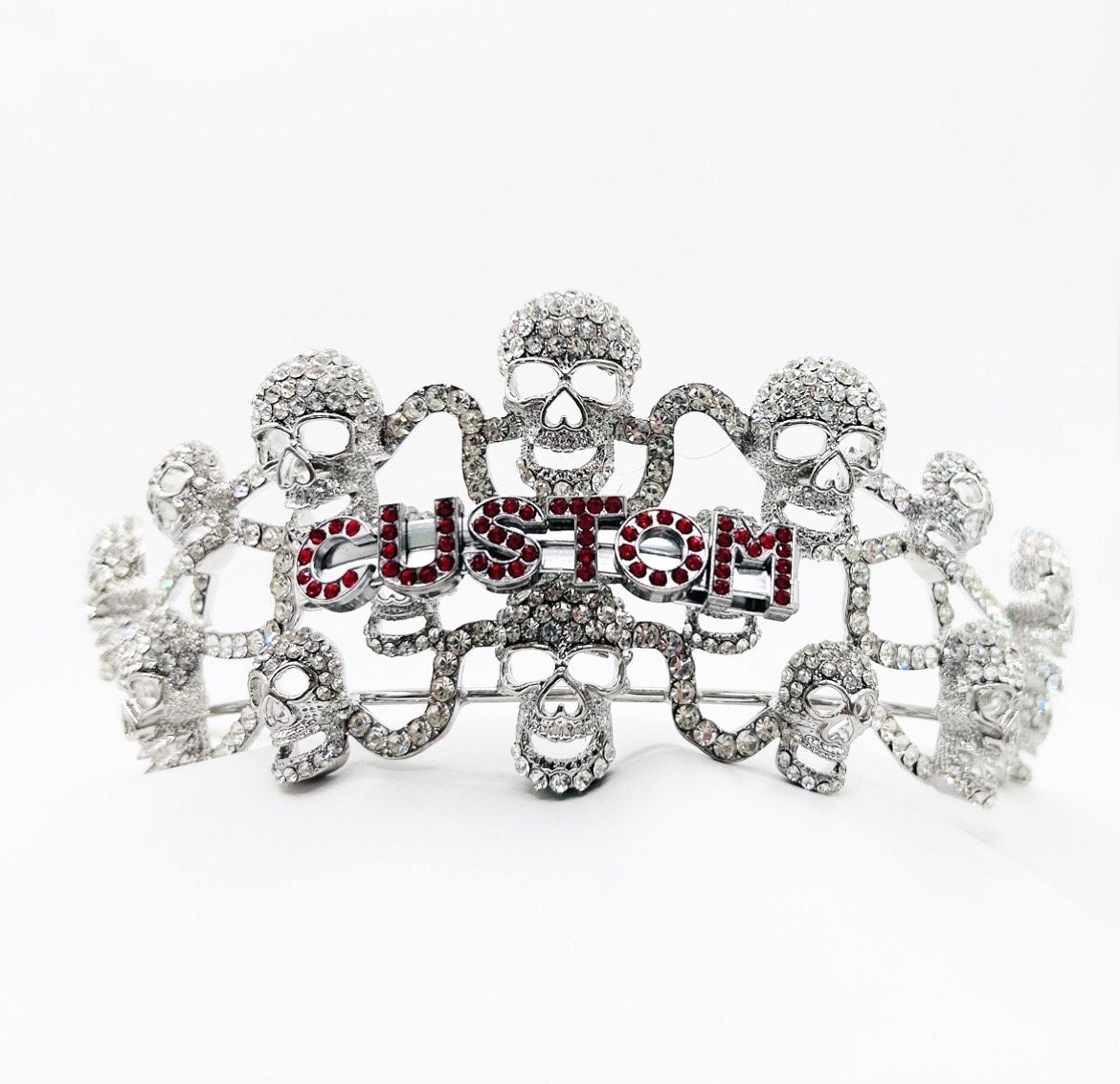Custom name goth skull tiara - add your customization at checkout
