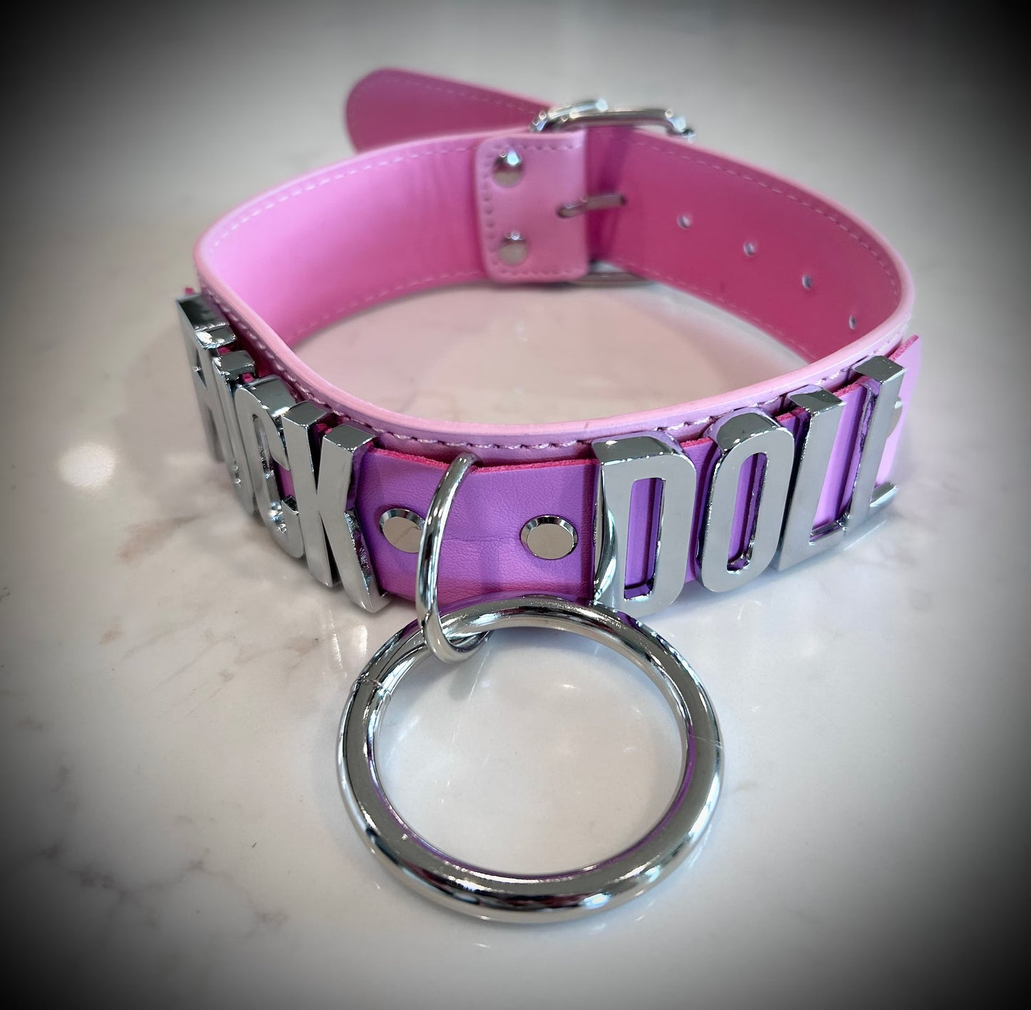 Custom o ring choker collar - add your customization at checkout