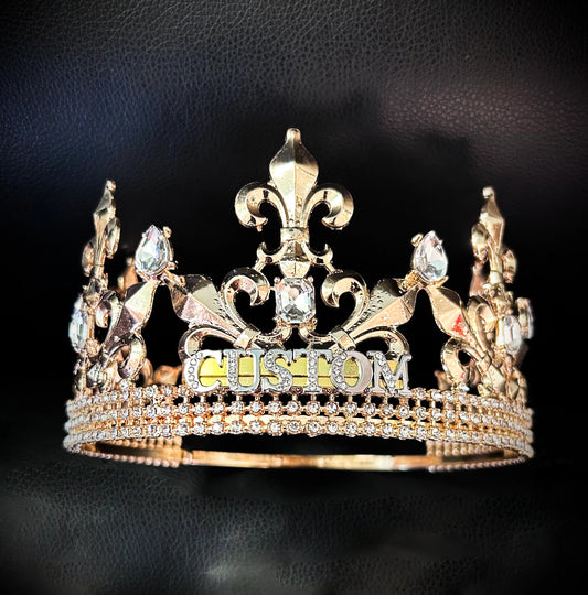 Custom gold crown - add your customization at checkout