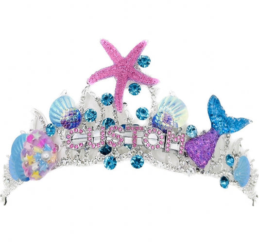 Custom name mermaid tiara - add your customization at checkout