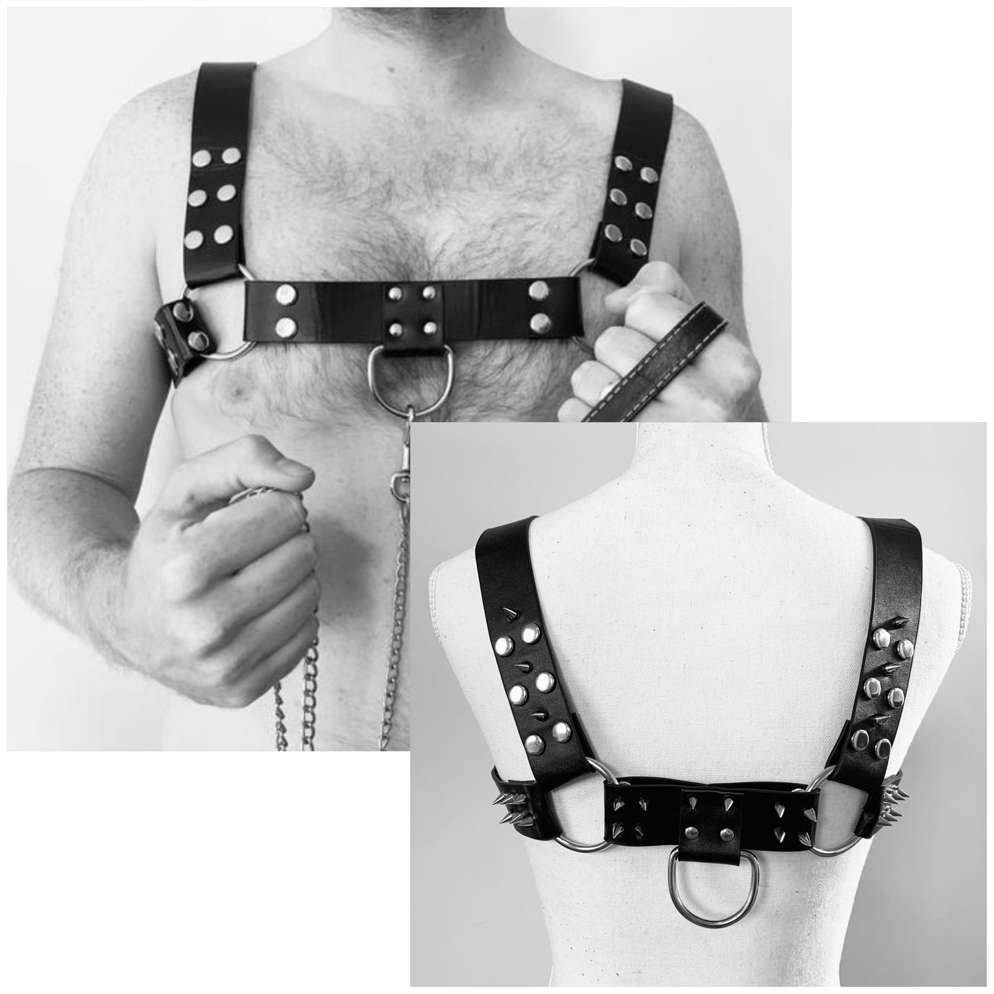 Men’s harness with leash