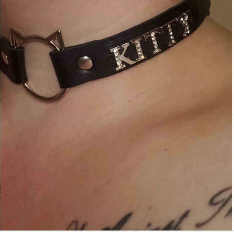 Custom kitten choker collar
