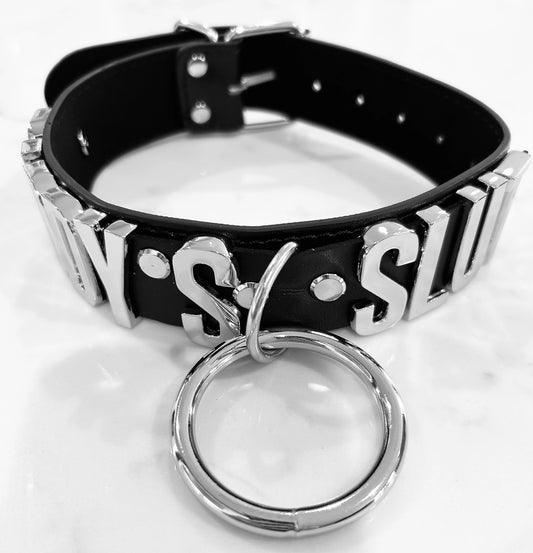 Custom o ring choker collar - add your customization at checkout