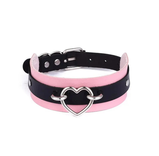 Heart choker with leash