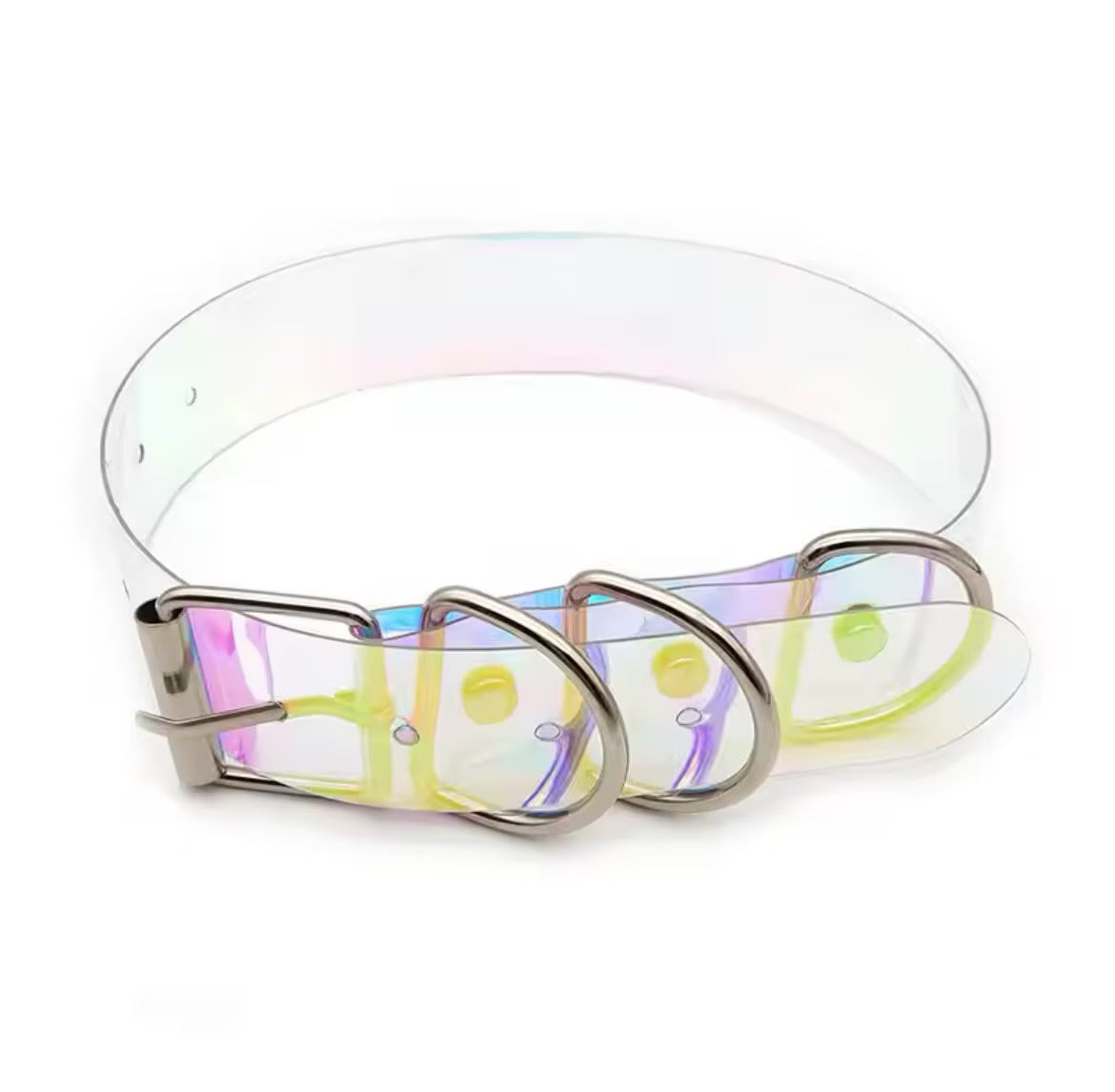 Custom clear choker collar - add your customization at checkout