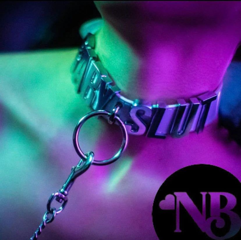 Custom spiked o ring choker collar - add your customization at checkout