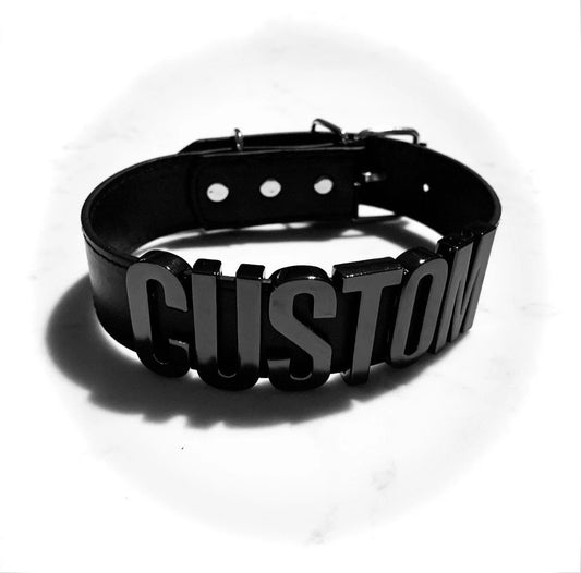 Custom choker collar - add your customization at checkout