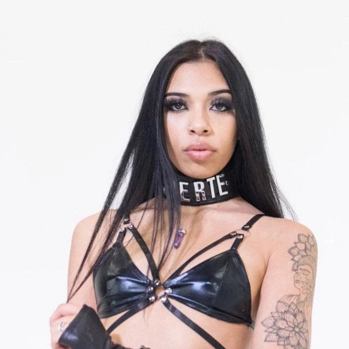 Custom fur lined choker collar - add your customization at checkout