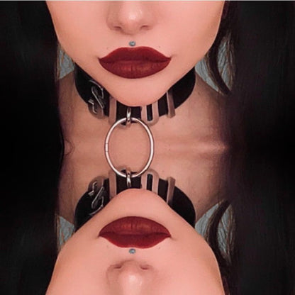 Custom o ring choker collar - add your customization at checkout