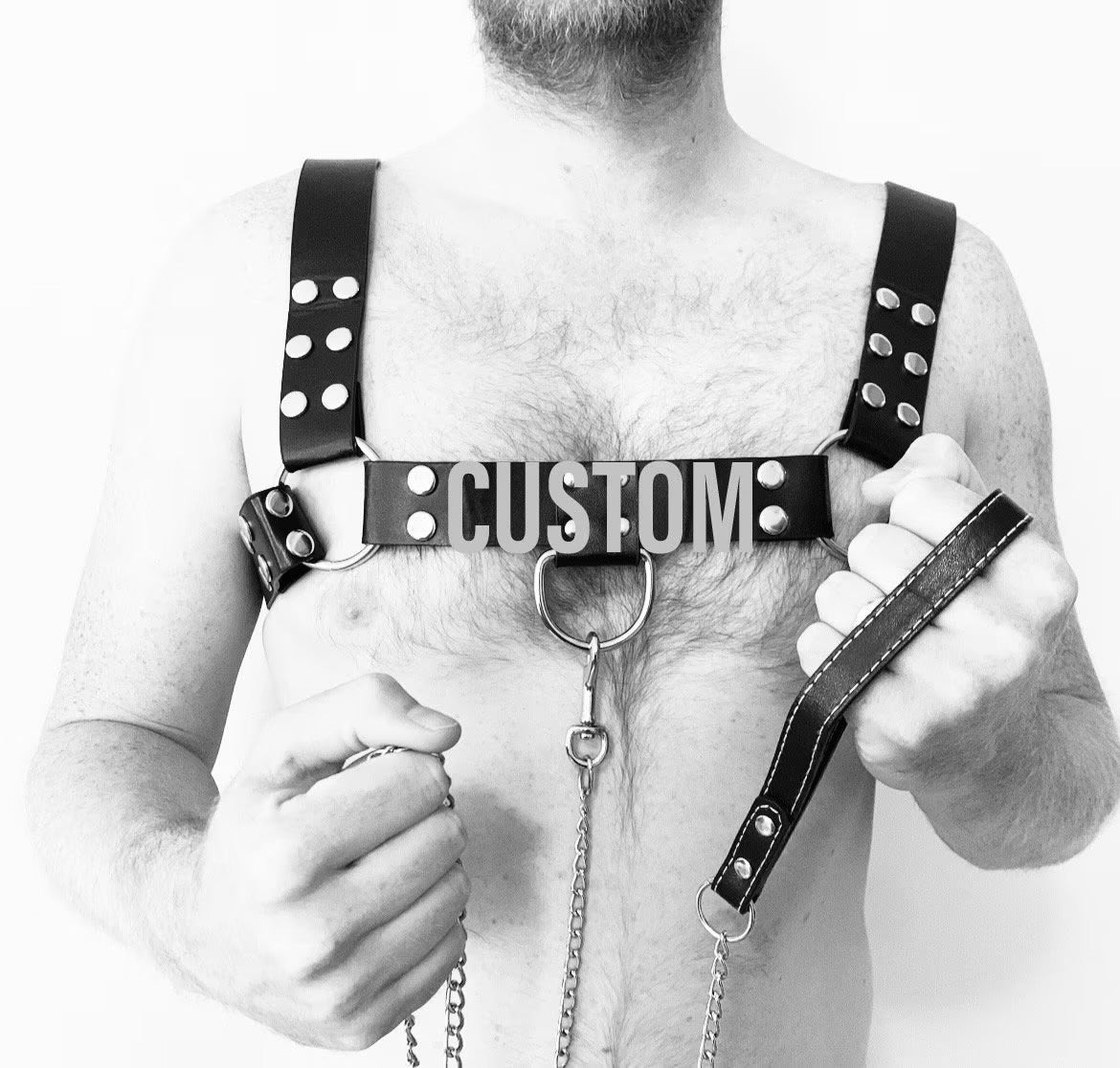 Men’s harness with leash