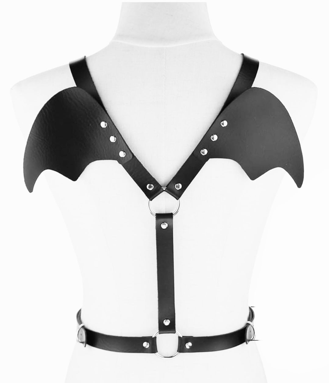 Vegan leather wing harness