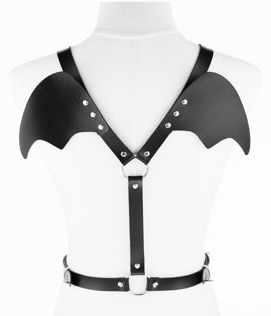Vegan leather wing harness
