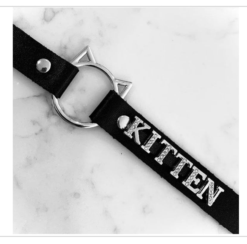 Custom kitten choker collar