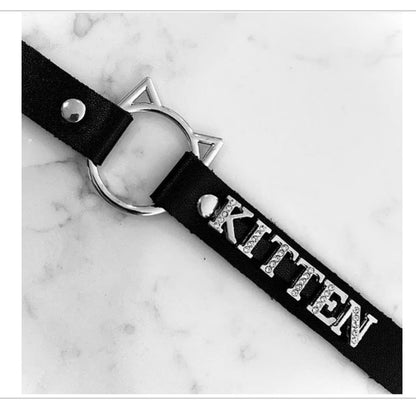 Custom kitten choker collar