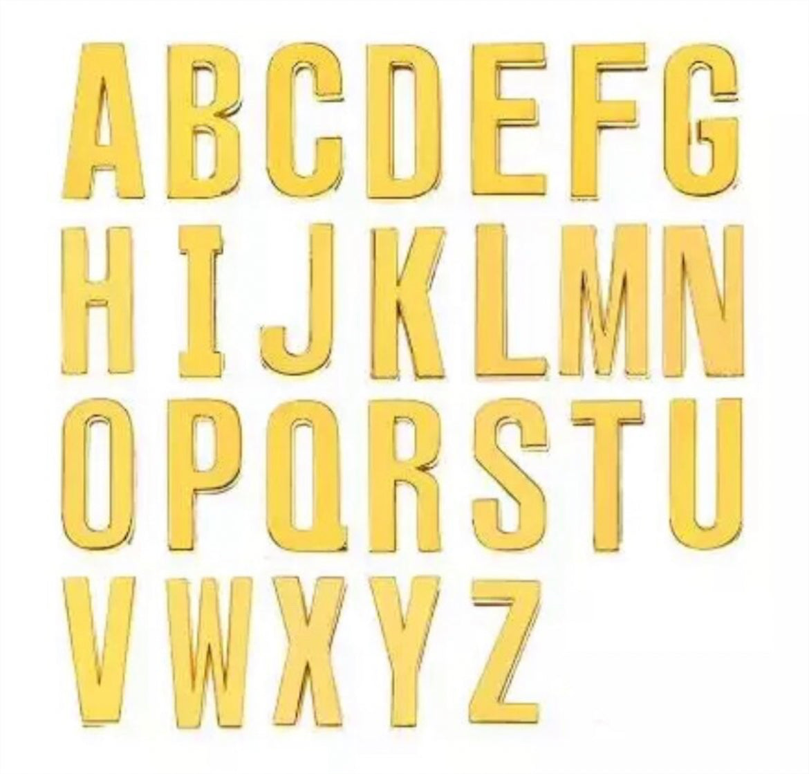 30mm slide letters for collars-Gold