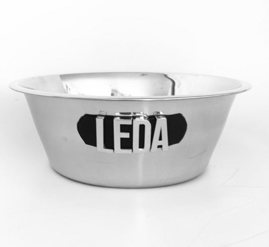 Custom stainless steel extra large dog/puppy bowl large enough for puppy play