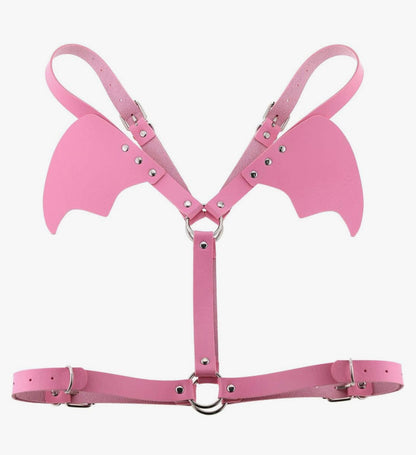 Vegan leather wing harness