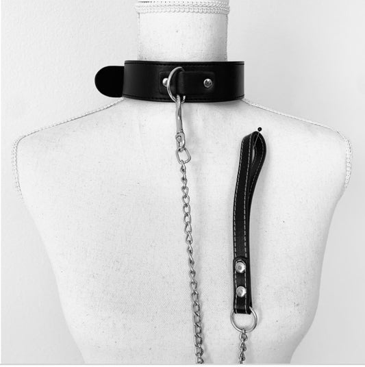 Men’s/Plus size thick collar and leash