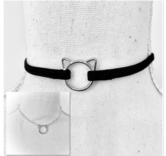 Kitten elastic choker or necklace