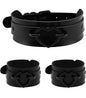 Heart choker collar, leash and cuffs set