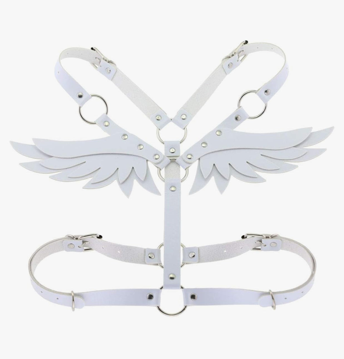 Vegan leather wing harness