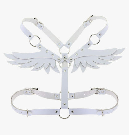 Vegan leather wing harness