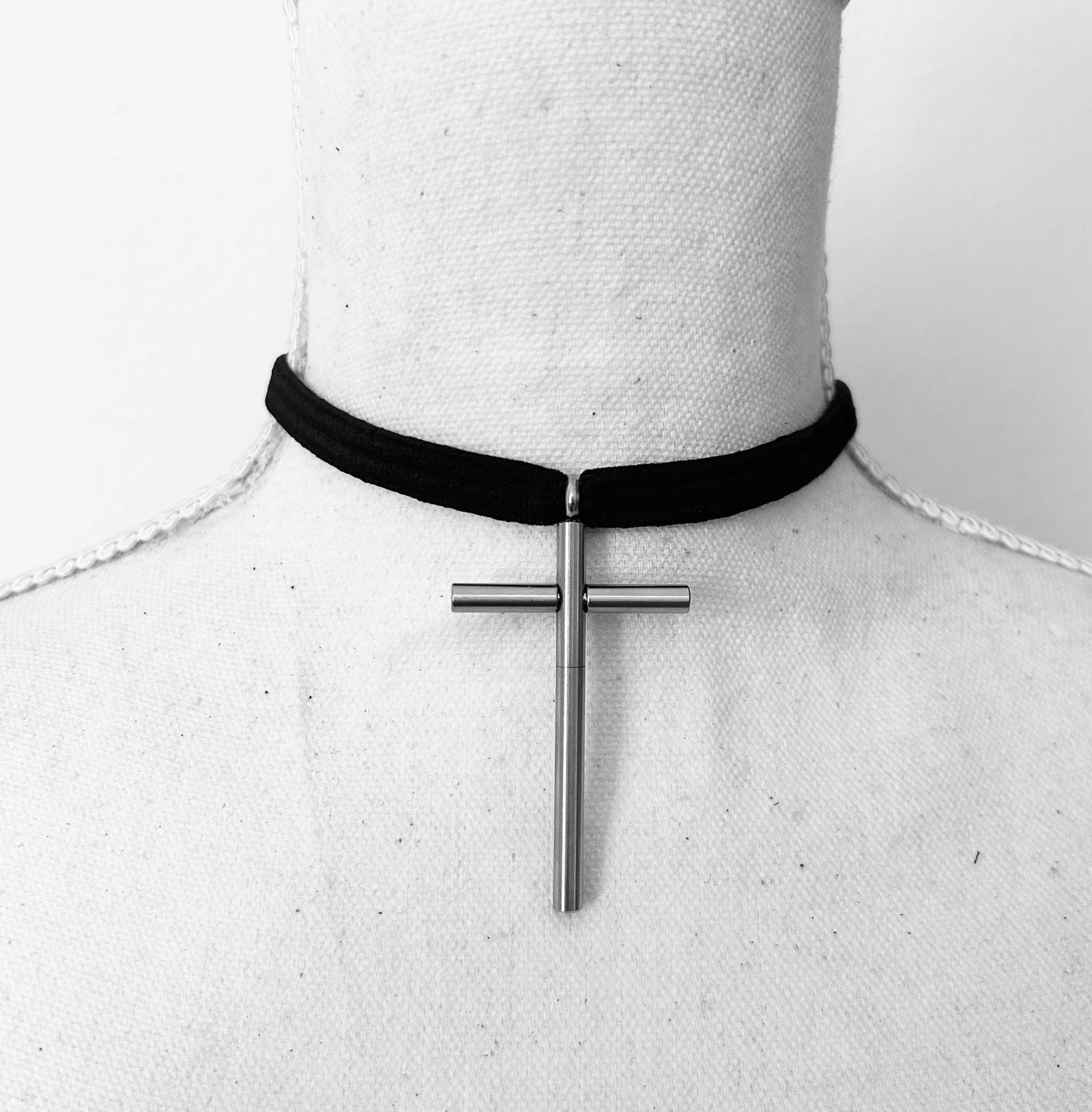 Safety cross necklace