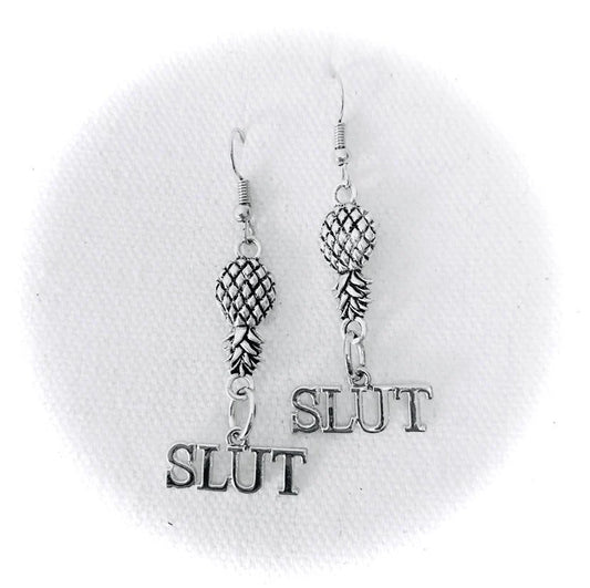 Slut or HotWife lifestyle pineapple earrings