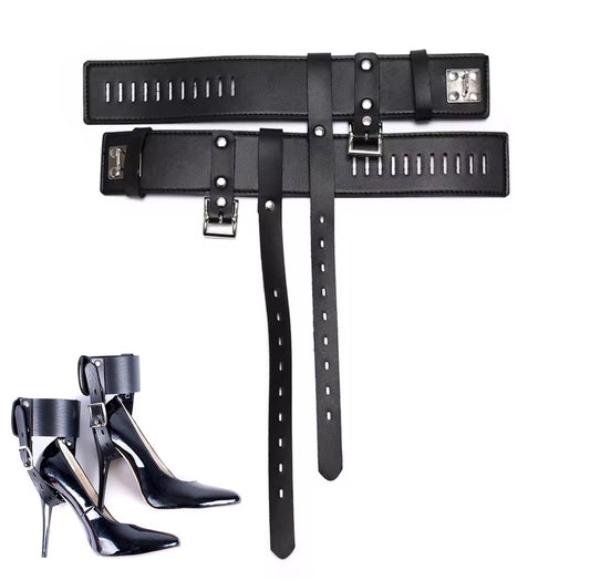 Locking high heel ankle cuffs